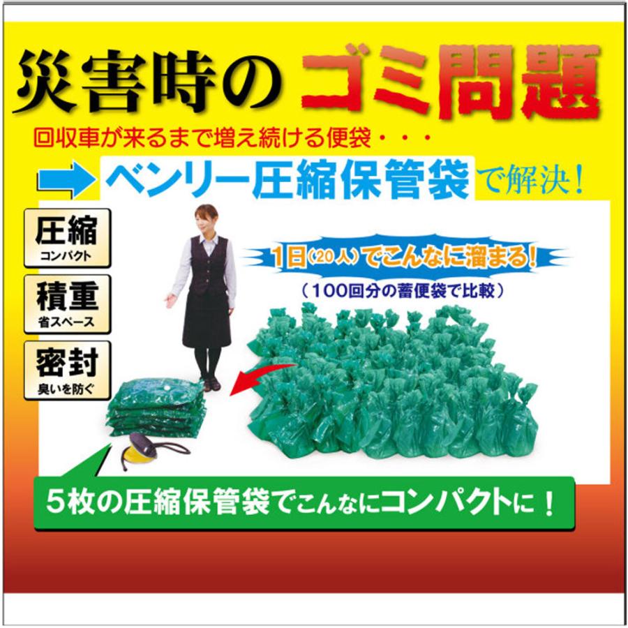 ベンリー圧縮保管袋セット 空気抜き付 タイプ2 5MX2-6P 1セット : 金