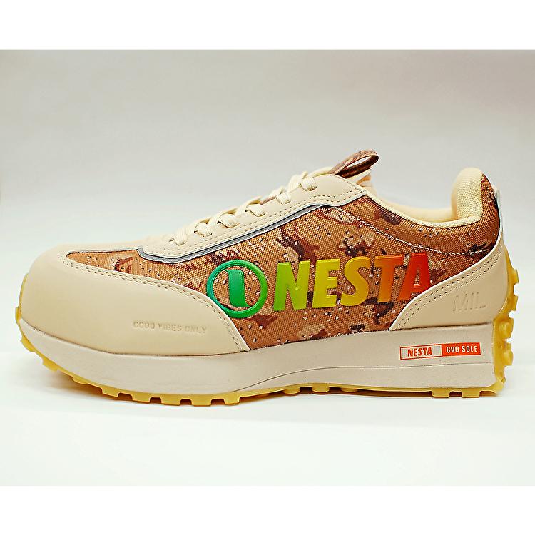 スニーカー NESTA ネスタ 安全靴 送料無料 通気性 NES-07 カモフラ