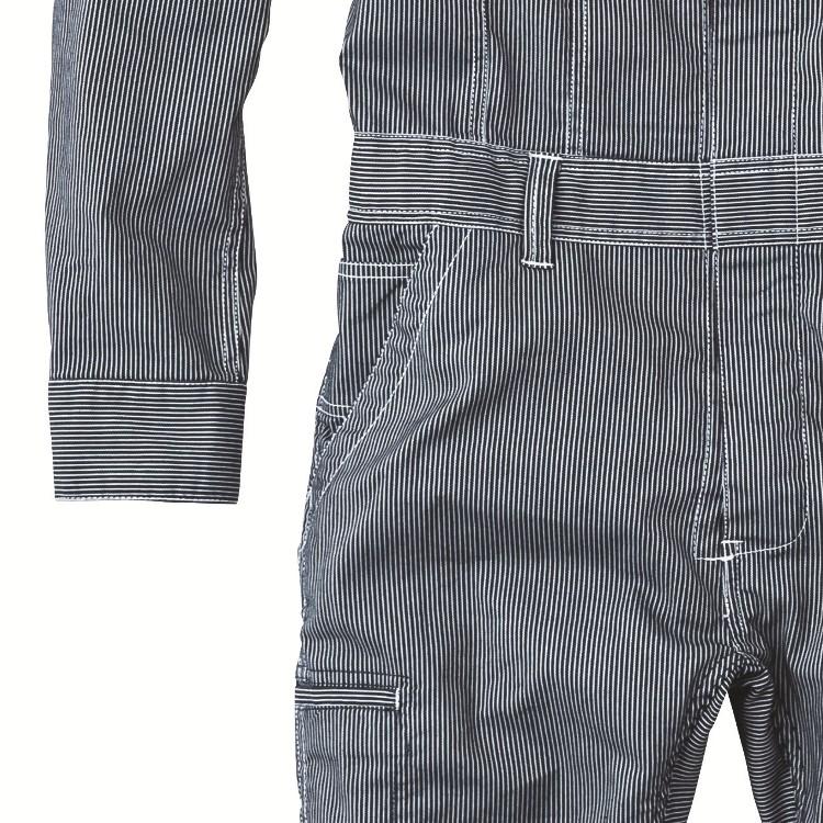 【即購入可能！】ヒッコリーツナギ Lサイズ D-7102_01_back.jpg