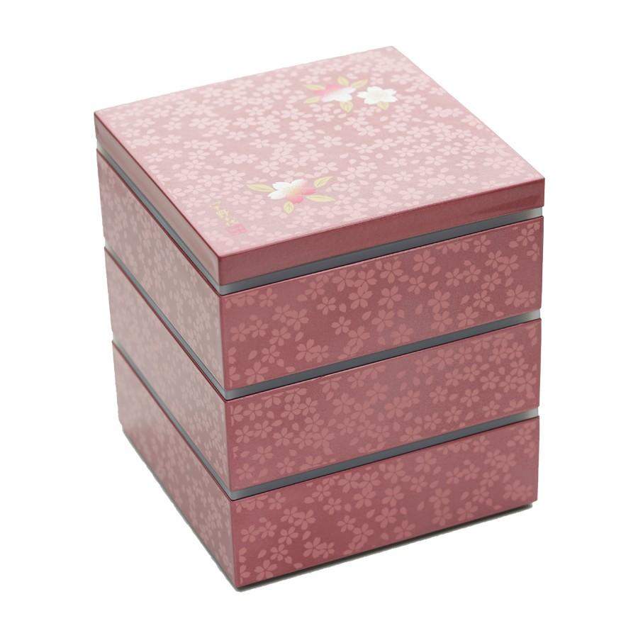 超ポイント祭 期間限定 重箱 お重箱 食器 おしゃれ 新生活 お正月 シール付 5 0 大和三段重 雅桜 宇野千代 ピンク Dprd Jatimprov Go Id