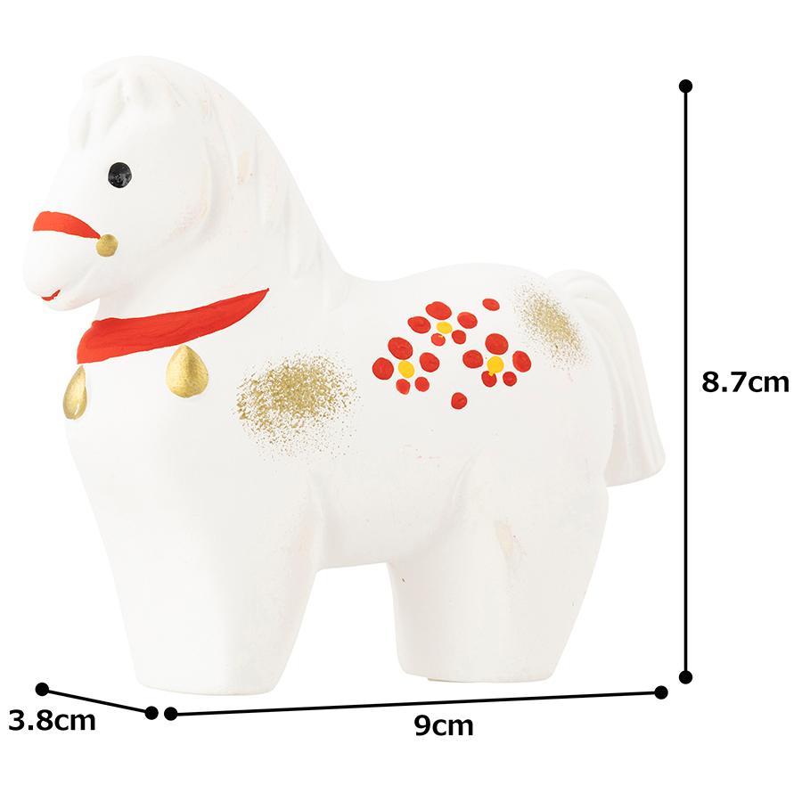 2026年 干支 馬 うま 開運 白寿福午 置物 置き物 コンパクト 正月飾り