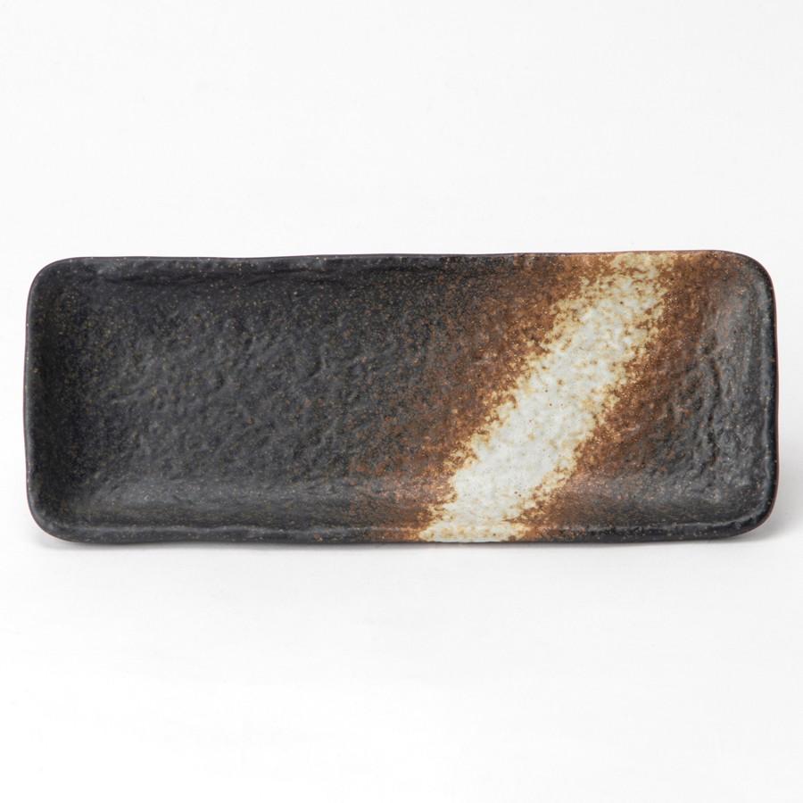 和食器 おしゃれ 長皿 黒備前 付出皿 小 美濃焼 岐阜県 | たたら | 01