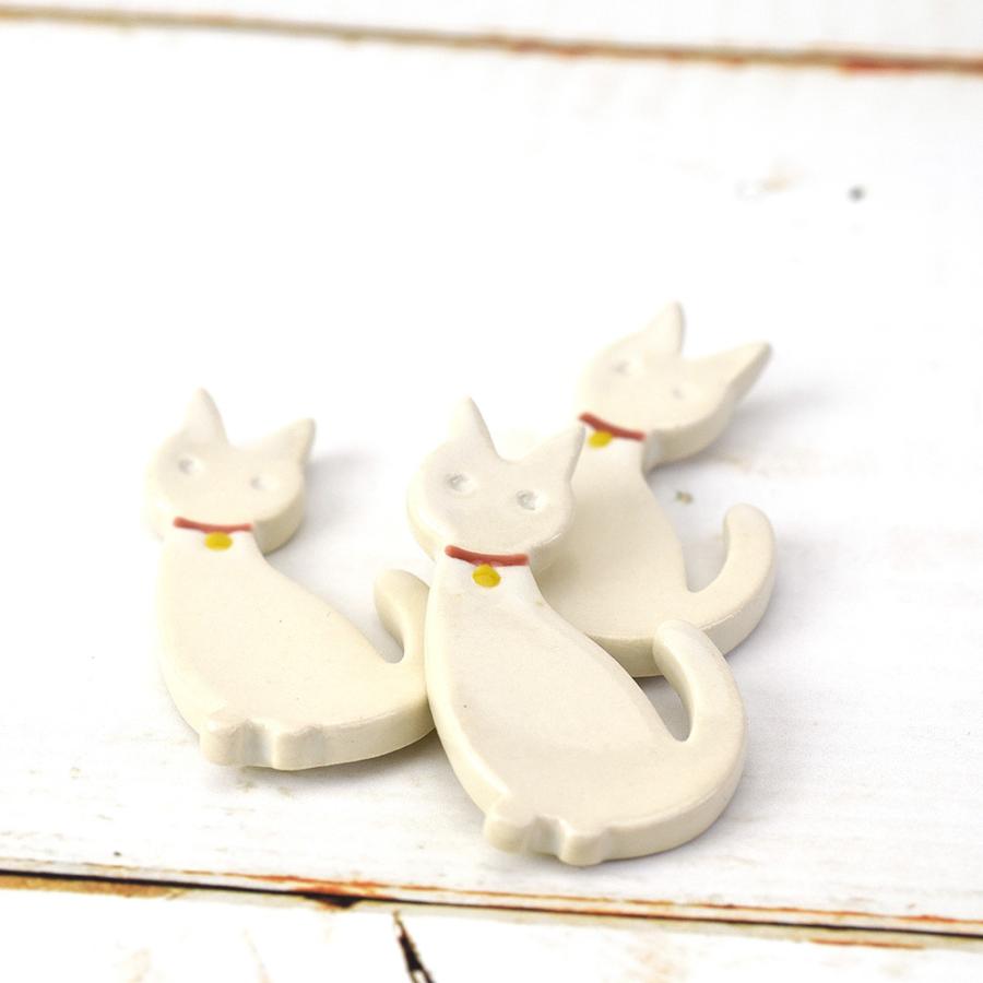 箸置き 猫 ネコ ねこ 美濃焼 食器 おしゃれ 陶器 手作り 手びねり たたら作り かわいい 3種類 | たたら | 02