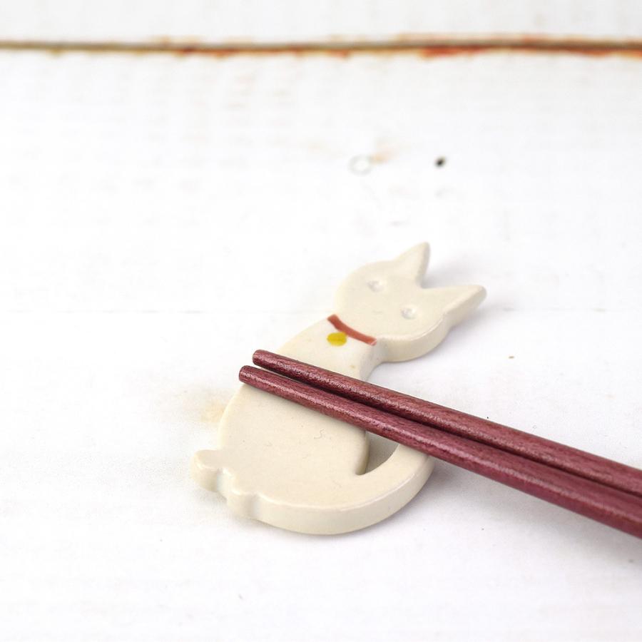 箸置き 猫 ネコ ねこ 美濃焼 食器 おしゃれ 陶器 手作り 手びねり たたら作り かわいい 3種類 | たたら | 05