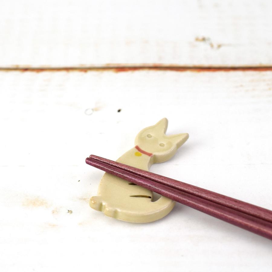 箸置き 猫 ネコ ねこ 美濃焼 食器 おしゃれ 陶器 手作り 手びねり たたら作り かわいい 3種類 | たたら | 07