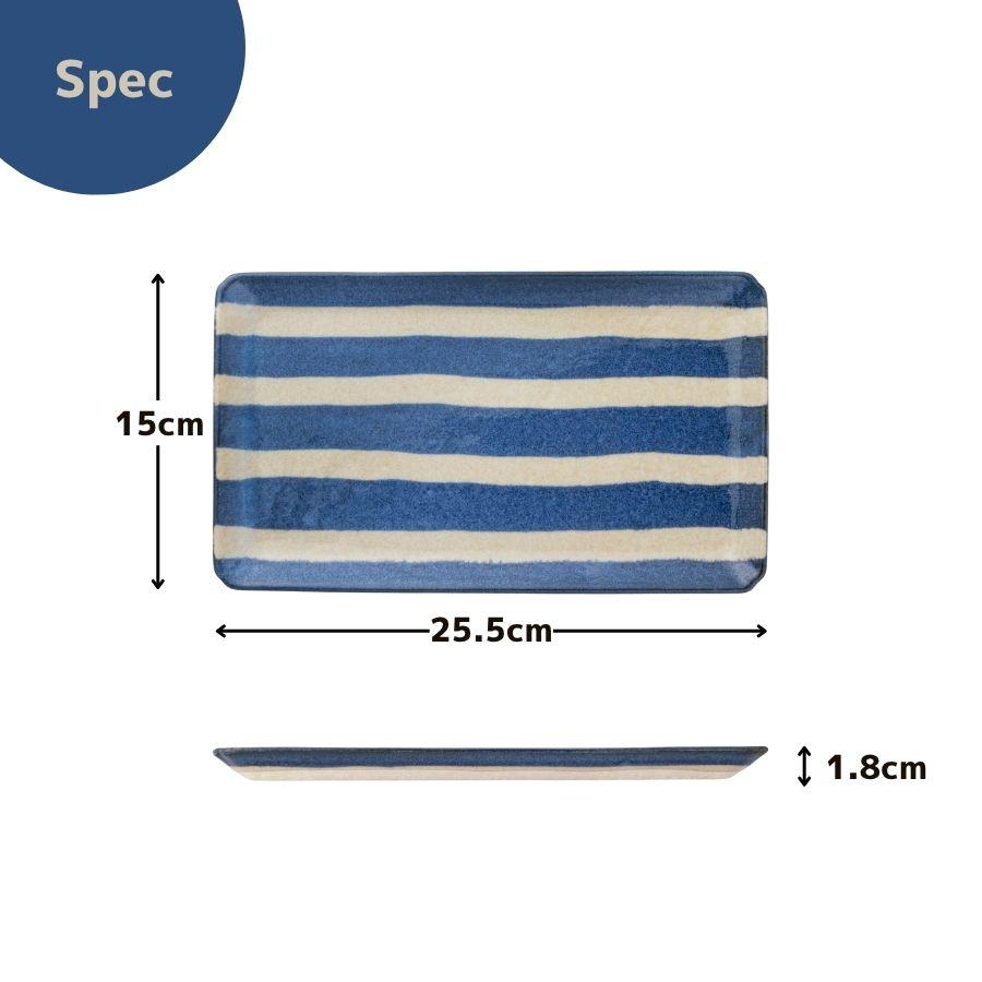 食器 プレート お皿 長方形 ラージプレート おしゃれ 電子レンジ・食洗機対応 しましま ストライプ 美濃焼 たたら | たたら | 03