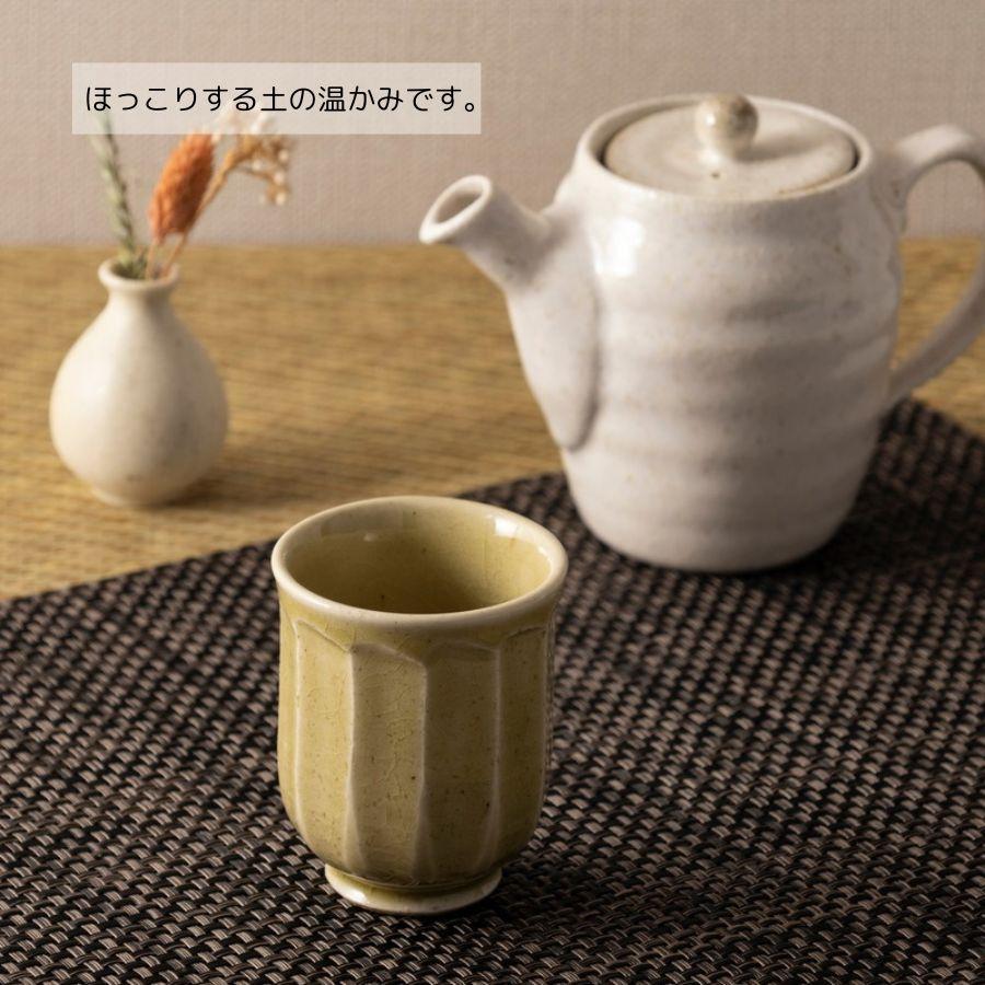 観月焼 陶器 器 湯吞み グラス 茶碗 湯呑 湯のみ カップ 150cc 匠の面取りゆのみ 藍 陶器 美濃焼 : うつわ