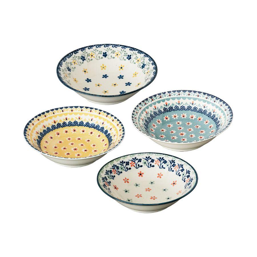 ボール 鉢 4枚 セット スープサラダボール 食器セット 電子レンジ対応 プレゼント ギフト Polish 02093 | 