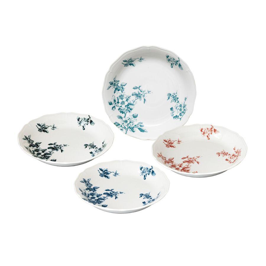 プレート カレー皿 パスタ皿 4枚 セット カレーパスタ 食器セット 電子レンジ対応 プレゼント ギフト Toile de jouy 07573 | 