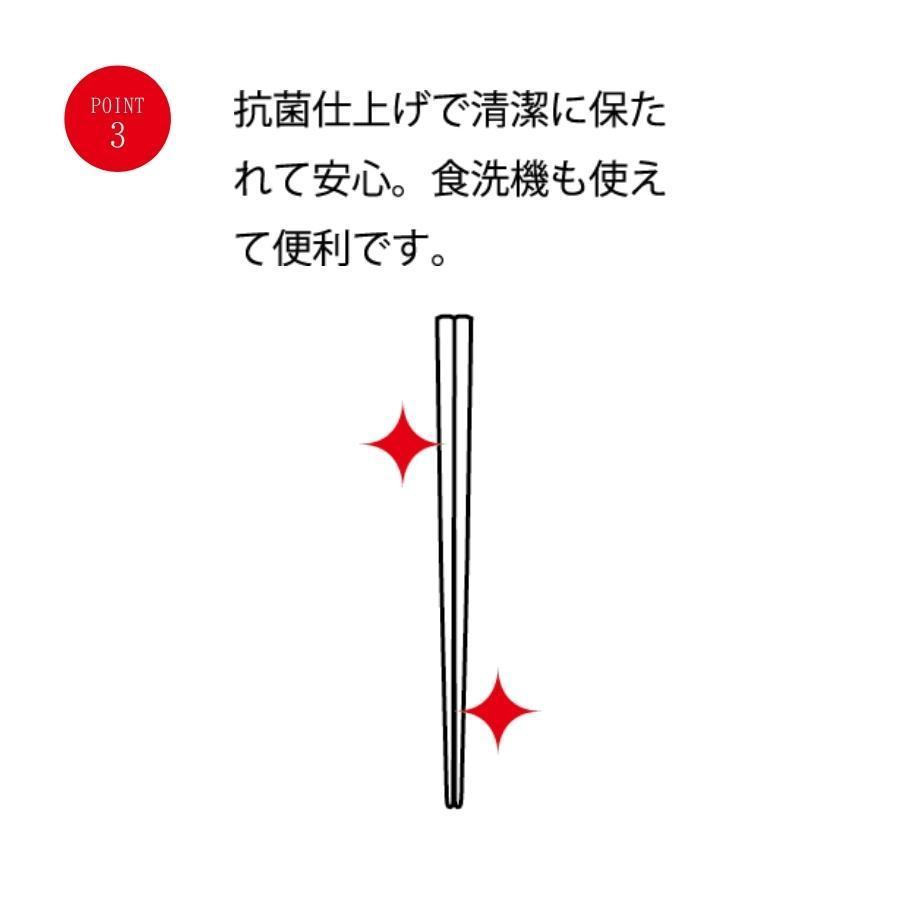 箸 八角 先角 抗菌 食洗器可能 縁起箸 おしゃれ 6色 日本製 | M-mode | 03