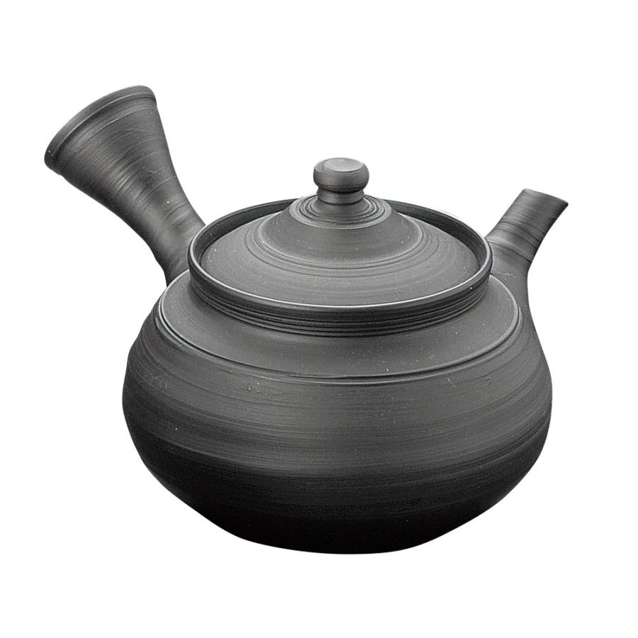 常滑焼 急須 5-109 風月 15号 黒泥筋引急須 270ml 陶茶こし 名工選  