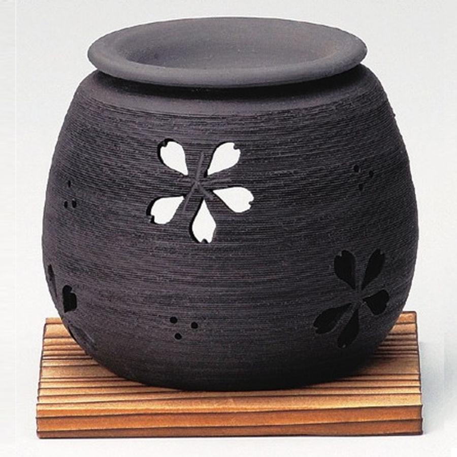 常滑焼 急須 4-368 石龍 黒泥桜 茶香炉 香炉 アロマ 茶葉 日本製 