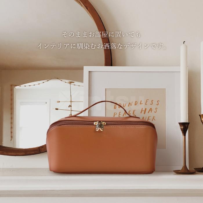 Elegante 大容量 コスメポーチ 化粧ポーチ メイクポーチ バニティ