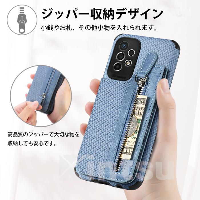 Galaxy A53 5G ケース 耐衝撃 カード収納 galaxy a53 5g カバー スマホケース ギャラクシー a53 5g カバー 携帯ケース TPU ケース カーボン調 ケース YH TJ | Galaxy | 11