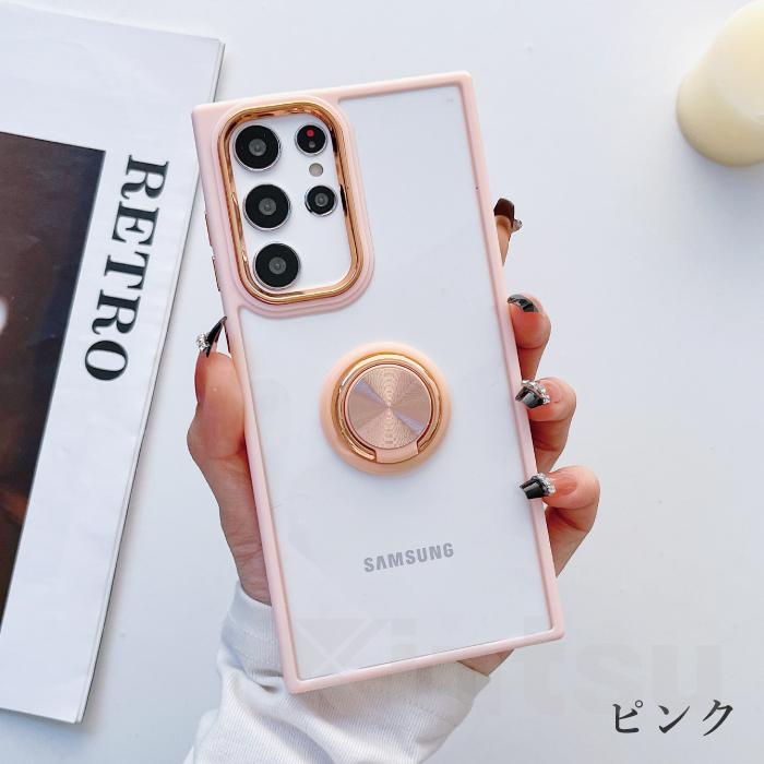 Galaxy a53 5g ケース リング付き スマホケース ギャラクシーa53 カバー クリア スマホケース Galaxy S22 ケース スマホリング付き 韓国 クリアケース YH TJ | Galaxy | 08