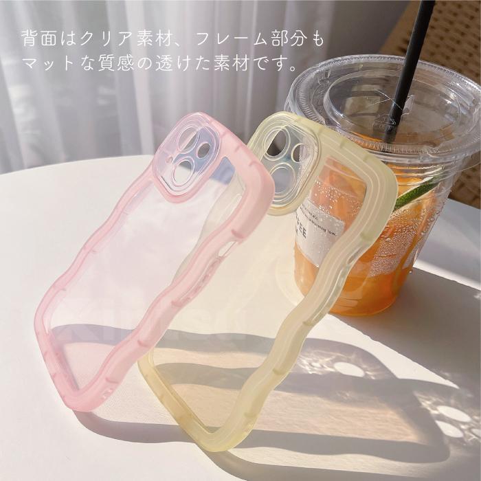 iPhone14 13 ケース ウェーブ iPhone14pro 14plus 14promax ケース クリア スマホケース iPhone12 pro iPhone se 第3世代 携帯ケース 韓国 ケース YH TJ | iPhone | 09