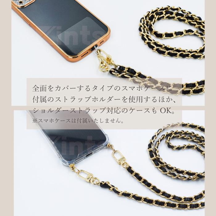 スマホショルダー ストラップ レザーチェーン おしゃれ 全機種対応 ストラップ スマホショルダーストラップ スマホストラップ 落下防止 斜め掛け 肩掛け YH TJ |  | 14