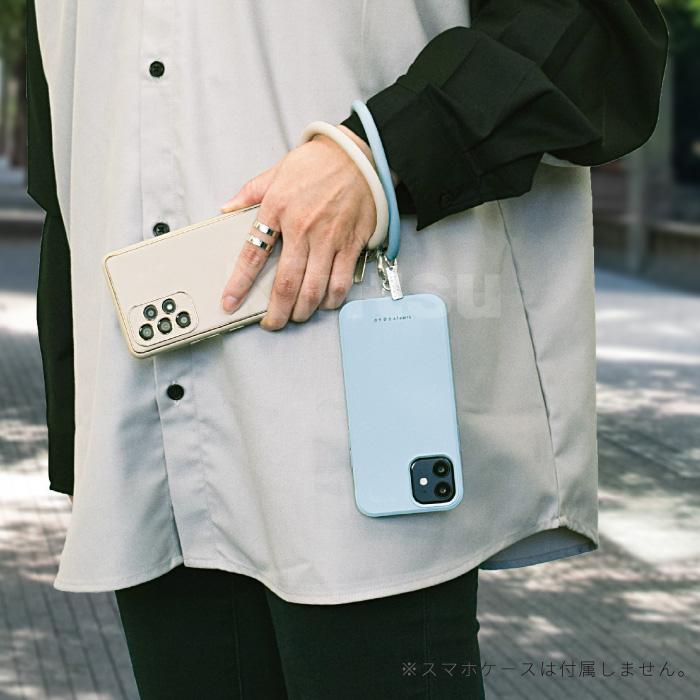 ソフトリングストラップ ストラップホルダー付き シリコンリング スマホストラップ ストラップ カラビナ おしゃれ 挟むだけ くすみカラー 手首 YH TJ |  | 18