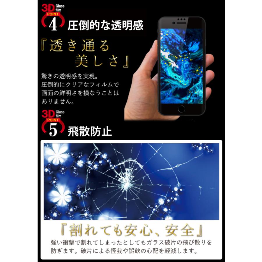 iPhone se 第3世代 フィルム iphone se3 全面保護 ガラスフィルム iphone se 第3世代 第2世代 ガラス アイフォンse3 2 iphone 保護フィルム 超透過率 YH｜kintsu｜08