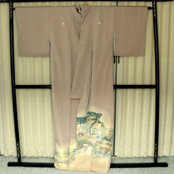 楽天1位 リサイクルアンティーク 色留袖袷比翼付 寿光織 鳳凰 花 ピンクベージュ 未着用 メーカー包装済 Kuljic Com