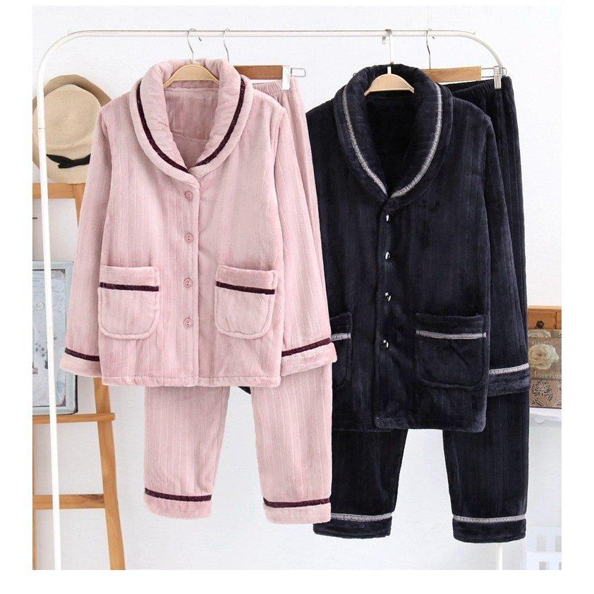 冬用 メンズ レディース 暖かい 厚手 ふわもこ ルームウェア 上下セット 大人 もこもこ お揃い パイピング パジャマ 部屋着 防寒 寝間着 ナイト ウェア Ovtuxmrsmm Iuu Org Tr