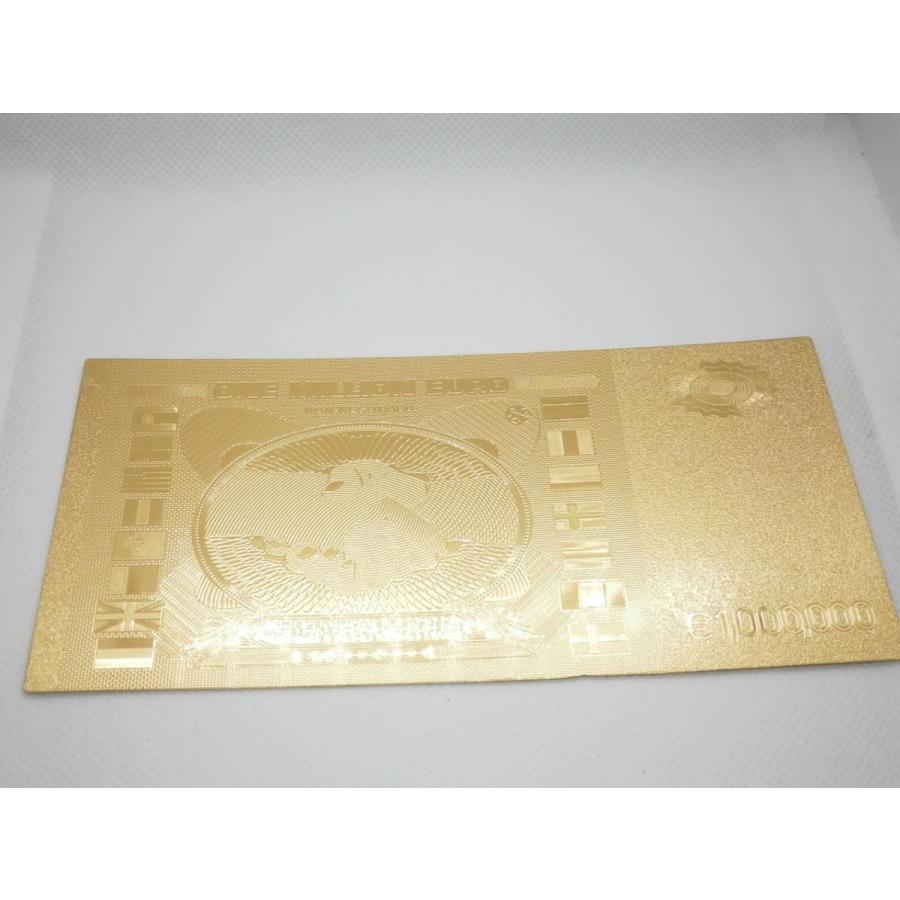 金ピカピカゴールド100万ユーロ紙幣！金運アップ 開運 お札 24K