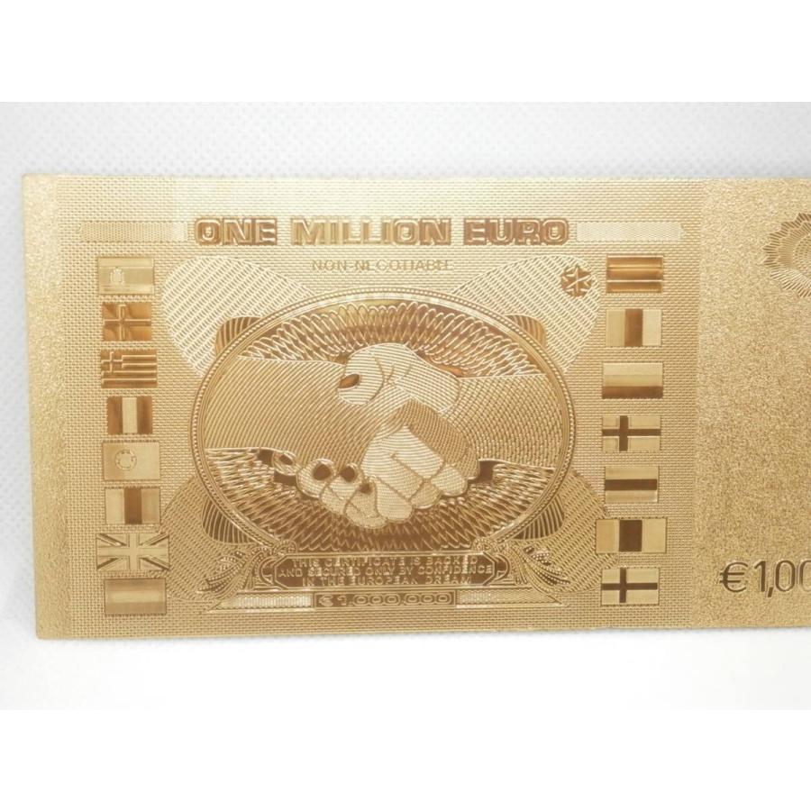 金ピカピカゴールド100万ユーロ紙幣！金運アップ 開運 お札 24K 風水 幸運 金箔 純金 縁起物 1億円 お守り 景品雑貨 パワーアイテム グッズ