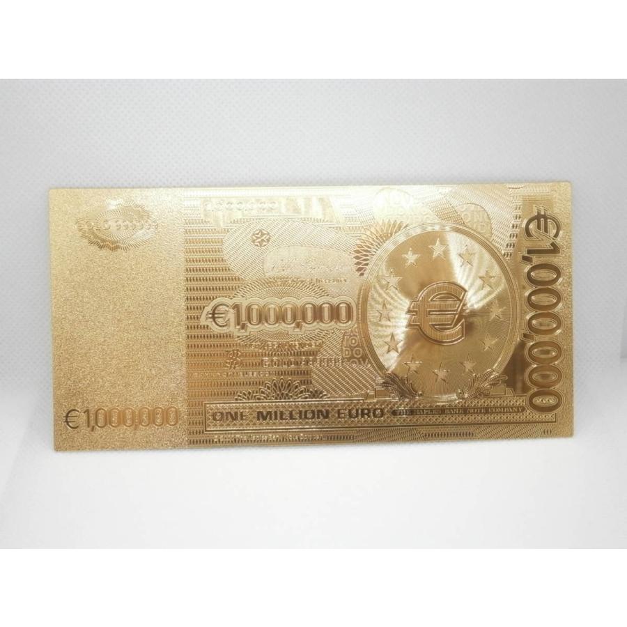 金ピカピカゴールド100万ユーロ紙幣！金運アップ 開運 お札 24K 風水