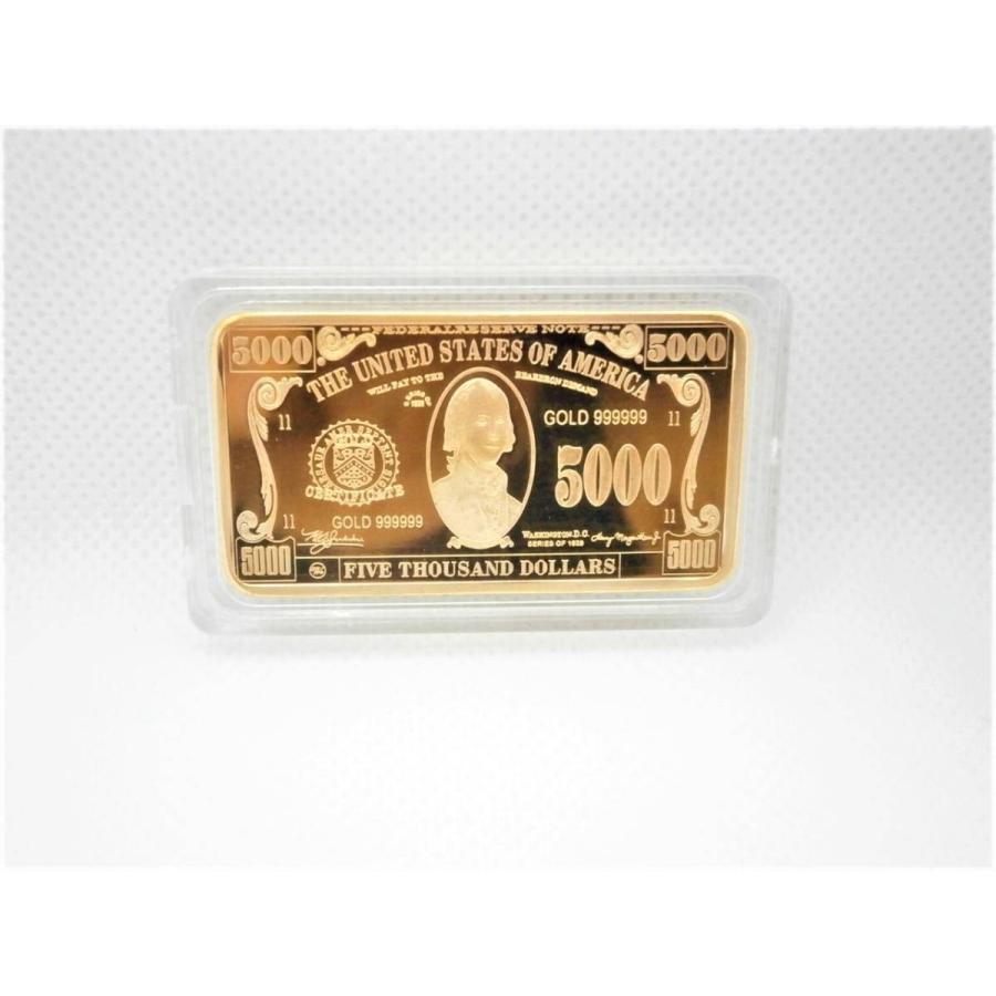 レア！アメリカ5000ドルインゴット！1934年発行紙幣デザイン！第4代
