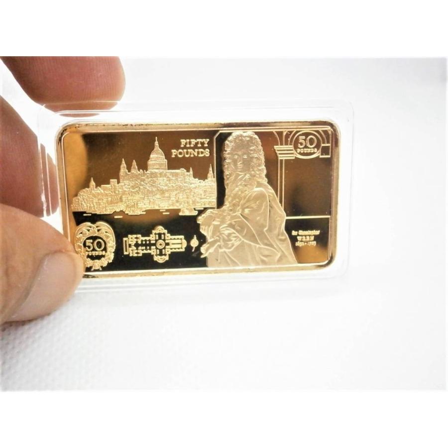 1981-1994英国イギリス旧紙幣50ポンドインゴット！24K 金の延べ