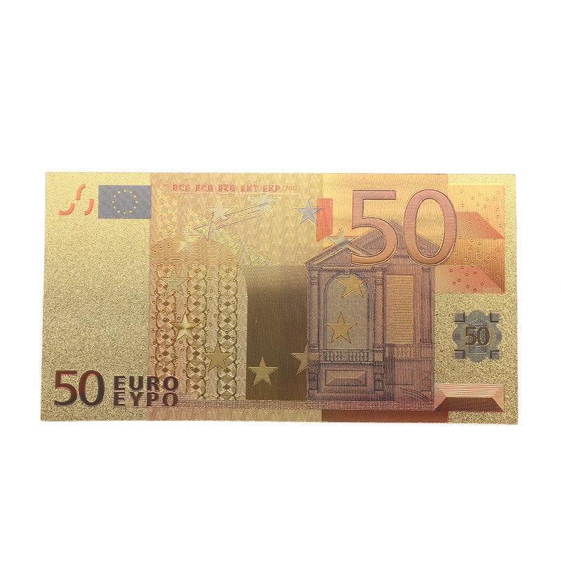 黄金に輝くユーロ紙幣札 豪華7枚セット！財布に金運アップのお守り