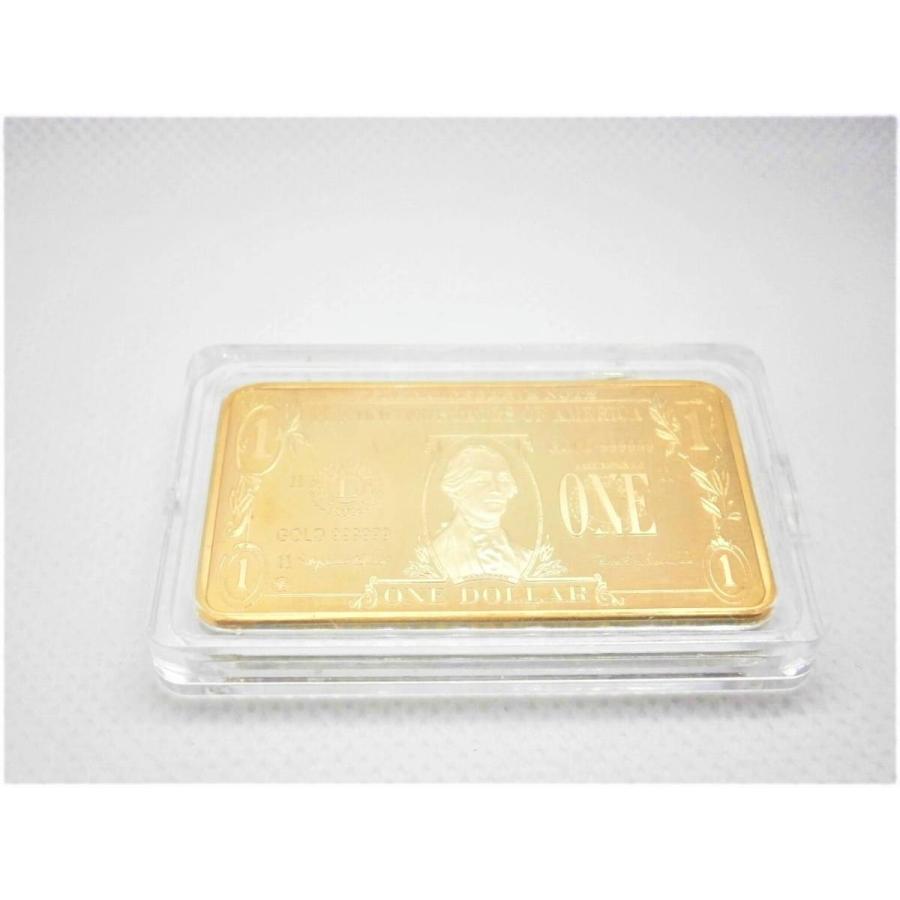 アメリカ1ドル紙幣デザイン！24K 金の延べ棒 インゴット！金塊 新品 ゴールドバー プレート！40g 純金 GOLD インテリア 金運アップ お守り｜kinunup｜10