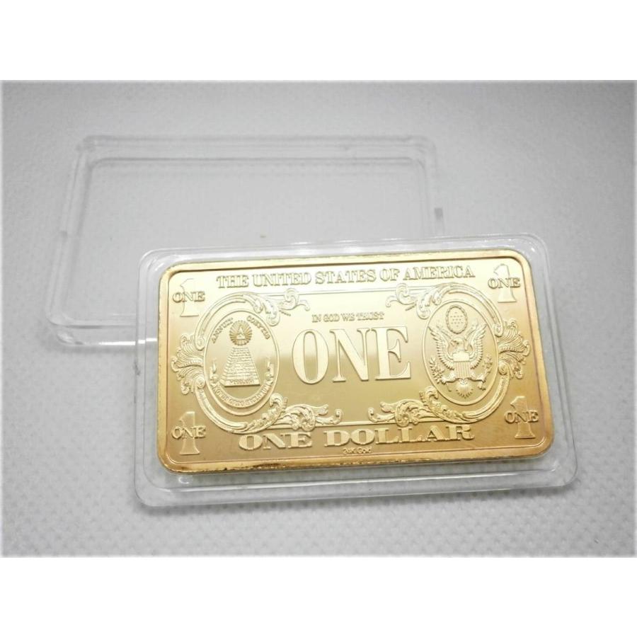 アメリカ1ドル紙幣デザイン！24K 金の延べ棒 インゴット！金塊 新品 ゴールドバー プレート！40g 純金 GOLD インテリア 金運アップ お守り｜kinunup｜06