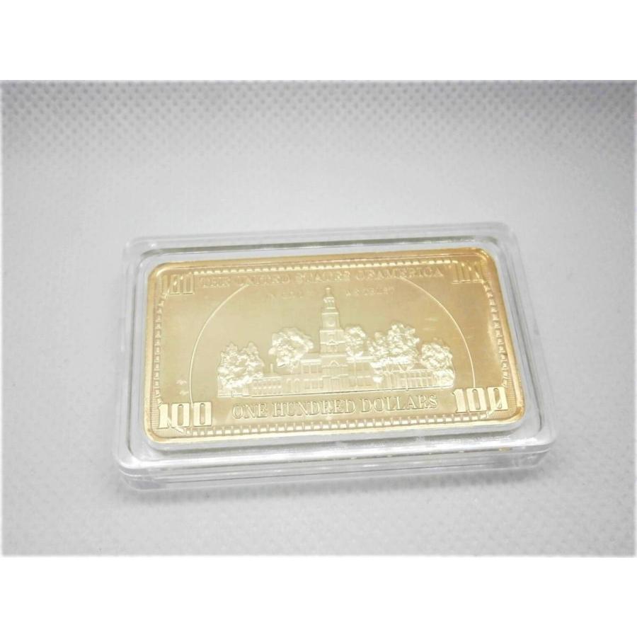 A298 アメリカ 100ドル記念　ゴールドバー　大型金貨　カプセル付き A298 アメリカ 100ドル記念ゴールドバー大型金貨カプセル付き
