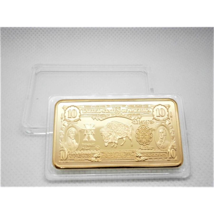 10ドルデザインゴールドインゴット！24K 金の延べ棒 金塊 新品