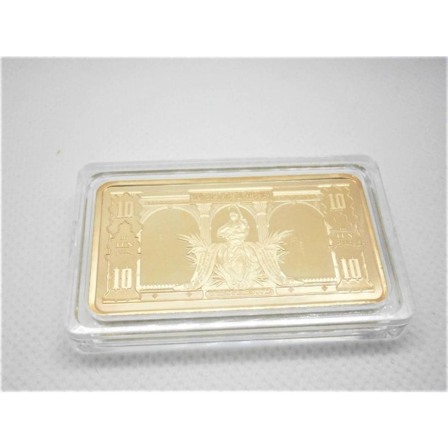 10ドルデザインゴールドインゴット！24K 金の延べ棒 金塊 新品