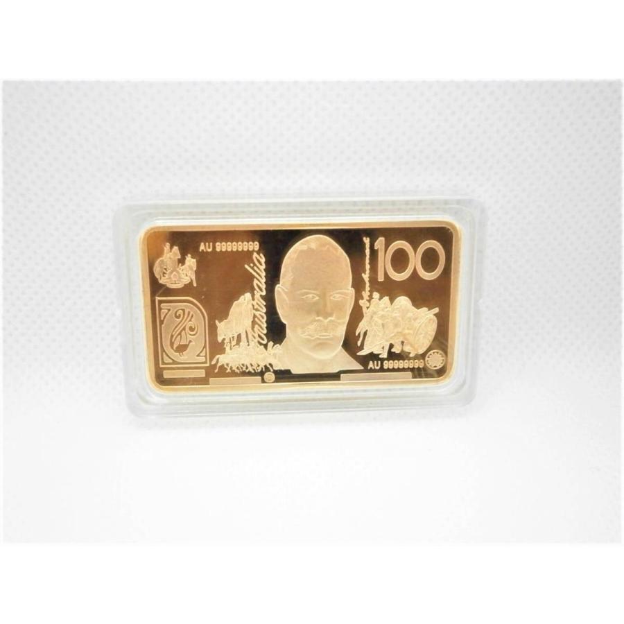 純金100ドル紙幣　縁起物インテリア カナダ 100ドル紙幣デザイン！ゴールドインゴット！金運アップ