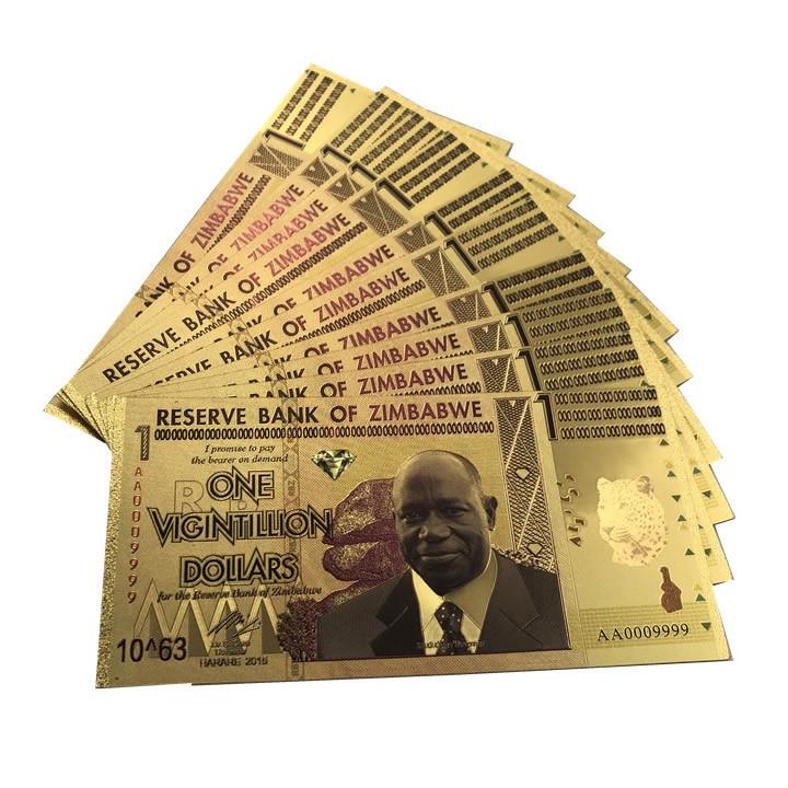 10枚セット！ジンバブエドル 1 vigintillion！0が63個！独立起業 社長