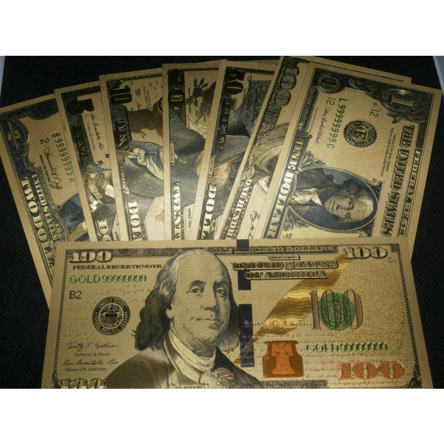 財布に金運アップのお守り！世界の通貨貨幣 アメリカドル札豪華8