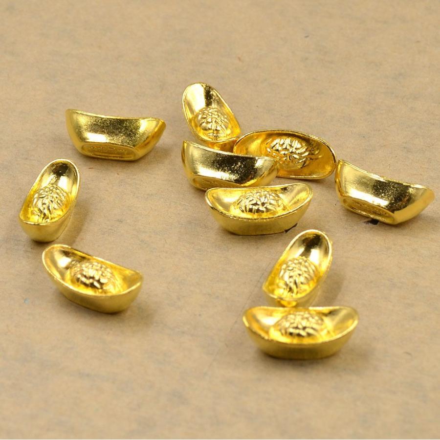 令和時代にお金儲けの開運アイテム! 金色元宝10個セット(ミニ 令和時代にお金儲けの開運アイテム! 金色元宝10個セット(ミニ