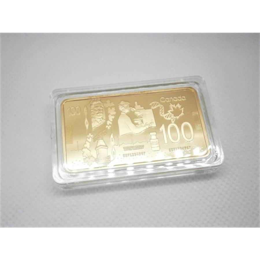 カナダ 100ドル紙幣デザイン！ゴールドインゴット！金運アップ