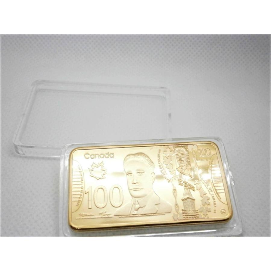 カナダ 100ドル紙幣デザイン！ゴールドインゴット！金運アップ