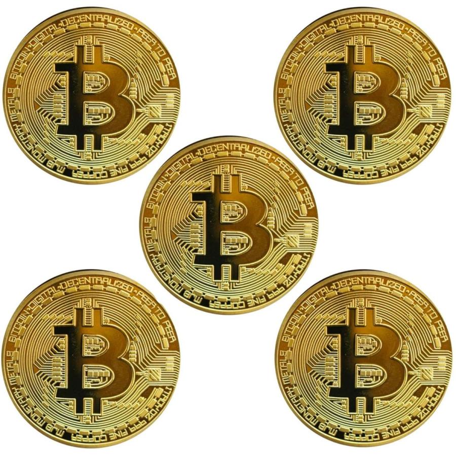 ビットコイン 仮想 通貨 コイン グッズ アートコレク BitCoin 記念硬貨 (ゴールド) 5枚入り : KK雑貨 - 通販 -  Yahoo!ショッピング