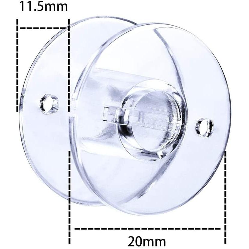 【100個入り】家庭用ミシン用　ボビン(11.5mm)無色、【ブラザー、ジャノメ、JUKI、TOYOTA、シンガー共通】｜kinyou-kokusai168｜05