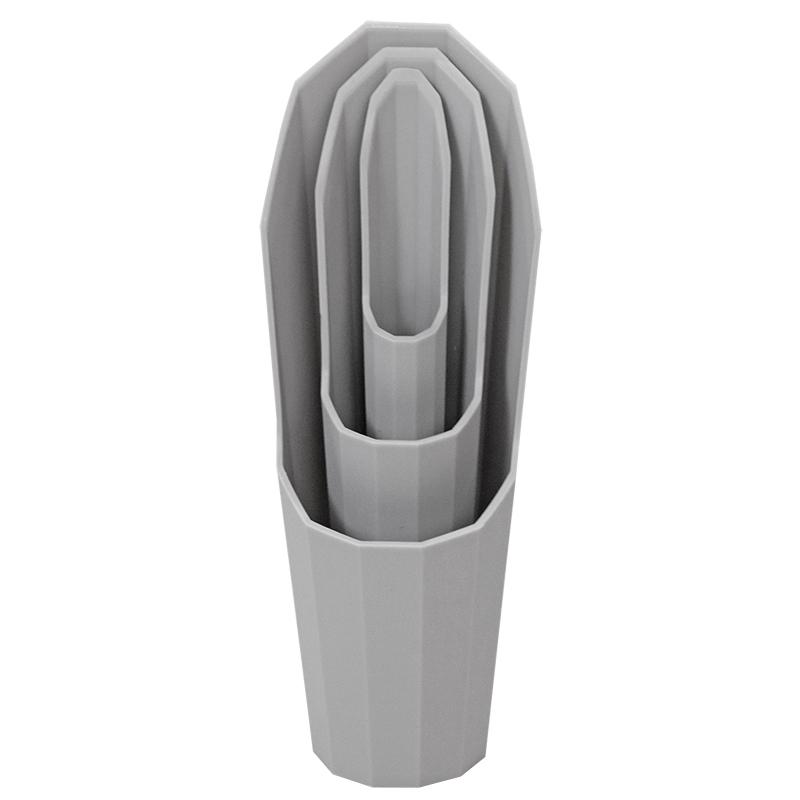 浅香工業 FG プラ多肉に使える土入れ3点セット グレー 多肉植物 寄せ