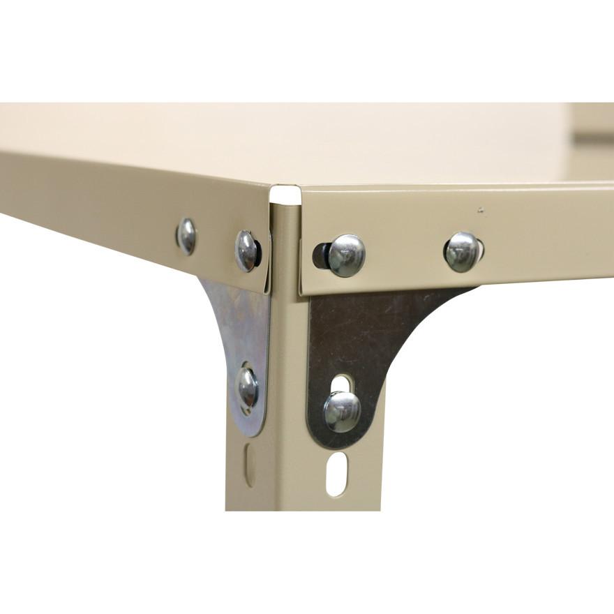 アイボリー スチール棚セット No.2 幅120 奥行45 高さ180cm 天地 5段