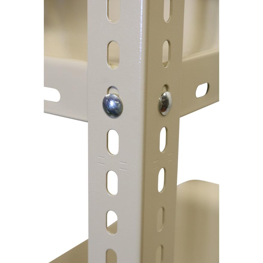 アイボリー スチール棚セット No.2 幅120 奥行45 高さ180cm 天地 5段