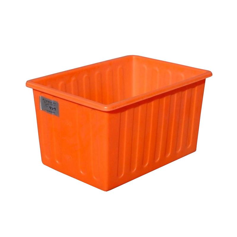 モリマーサム樹脂 OPEN 角型容器 SPE-200 容量200L オレンジ 貯水