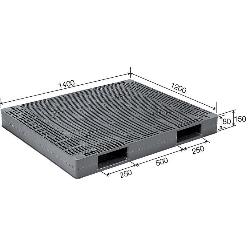 三甲（サンコー） プラスチックパレット 2方差し両面使用型 R-1214 