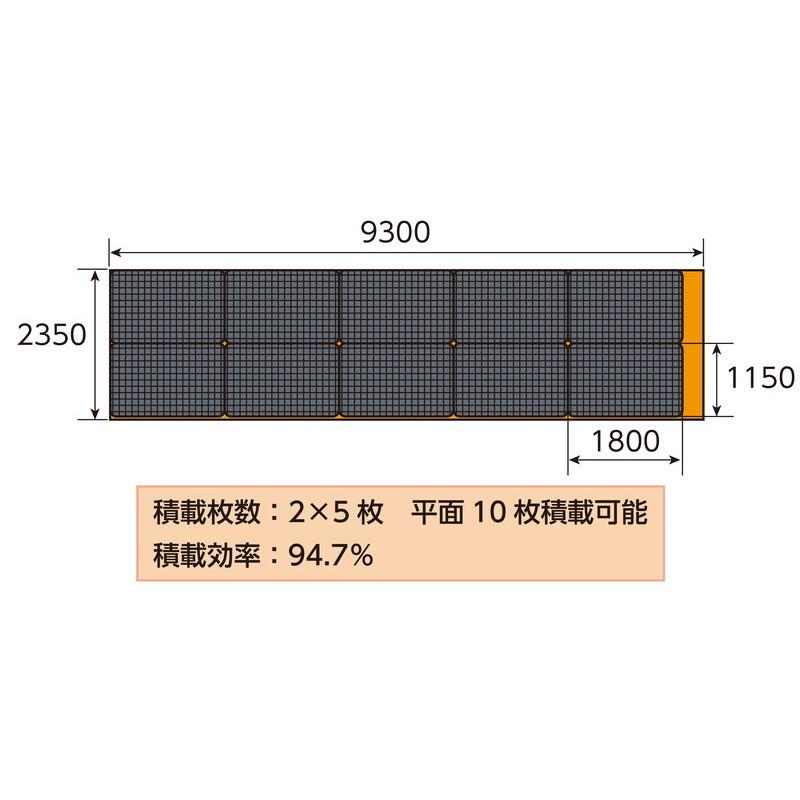 三甲（サンコー） プラスチックパレット 2方差し片面使用型 D2-115180F